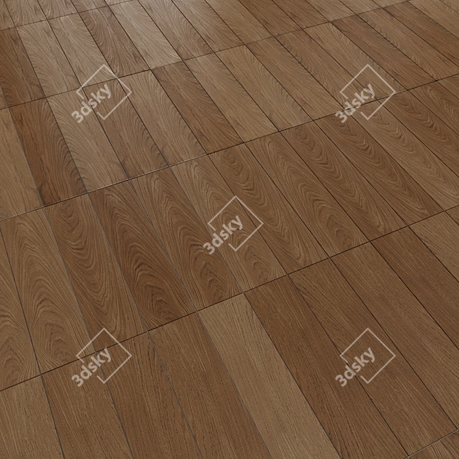 Distinto Wood Brown Matte 15x60 3D model image 3