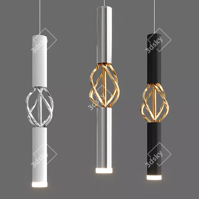 Hanging LED Pendant Light 3D model image 2