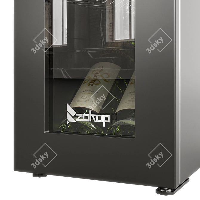 Modern Wine Refrigerator: Sleek Design 3D model image 2