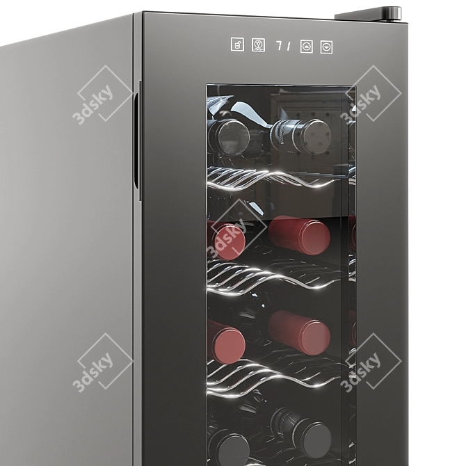 Modern Wine Refrigerator: Sleek Design 3D model image 3