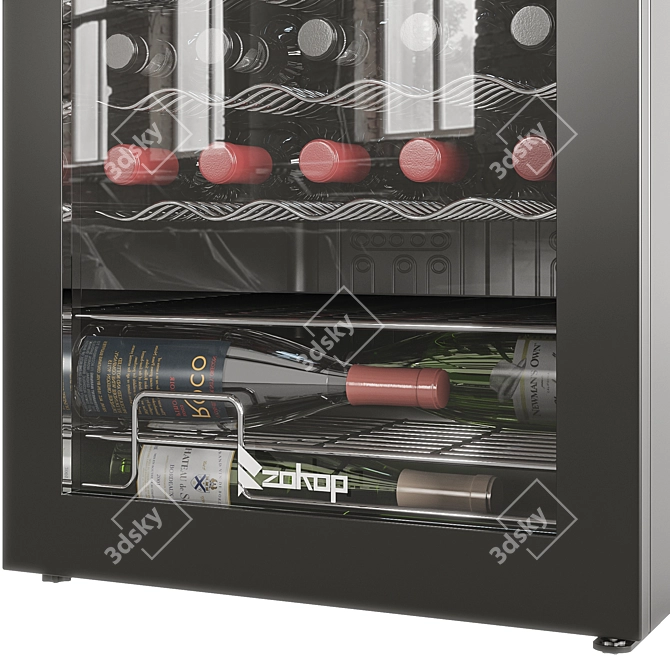 Modern Wine Refrigerator: Sleek Design 3D model image 7