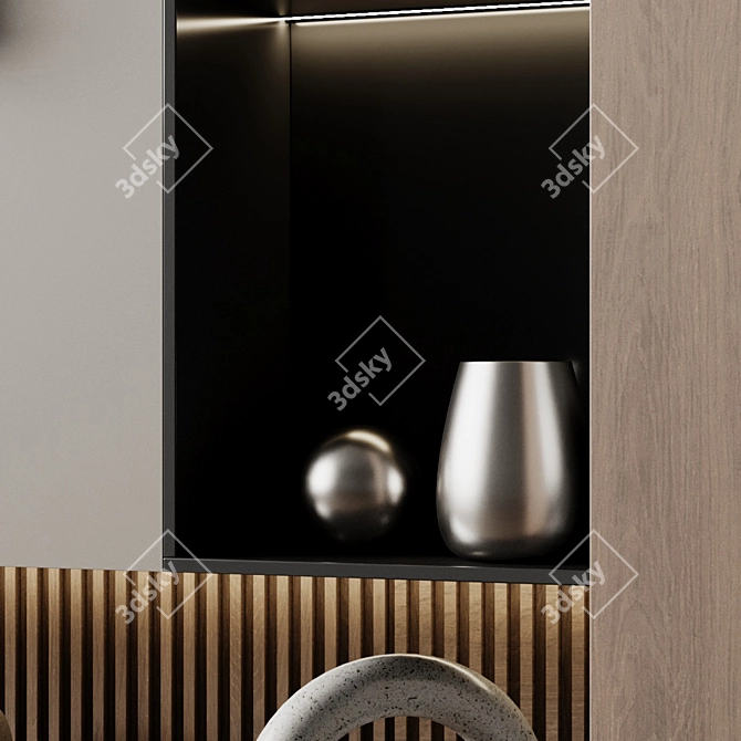 Sleek Geometry TV Wall Mount 3D model image 4