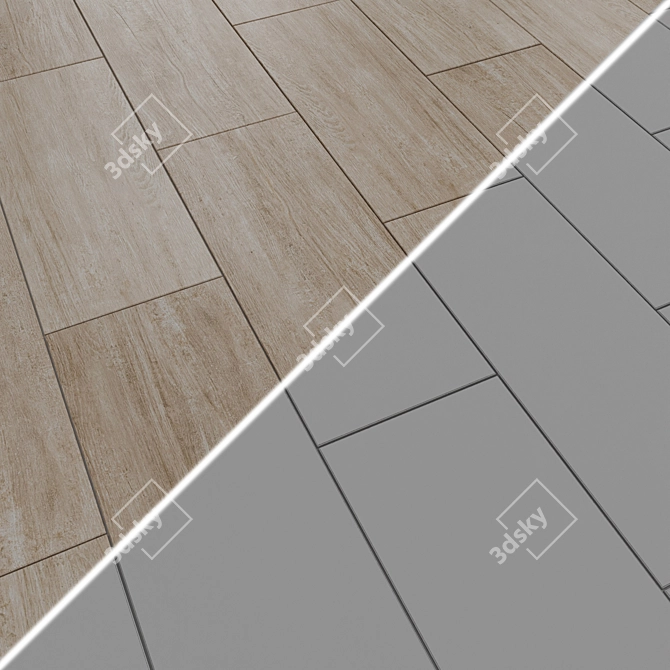 Acacia Ceramic Tiles, Various Colors, 20.1x50.2 cm 3D model image 2