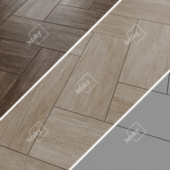 Acacia Ceramic Tiles, Various Colors, 20.1x50.2 cm 3D model image 4