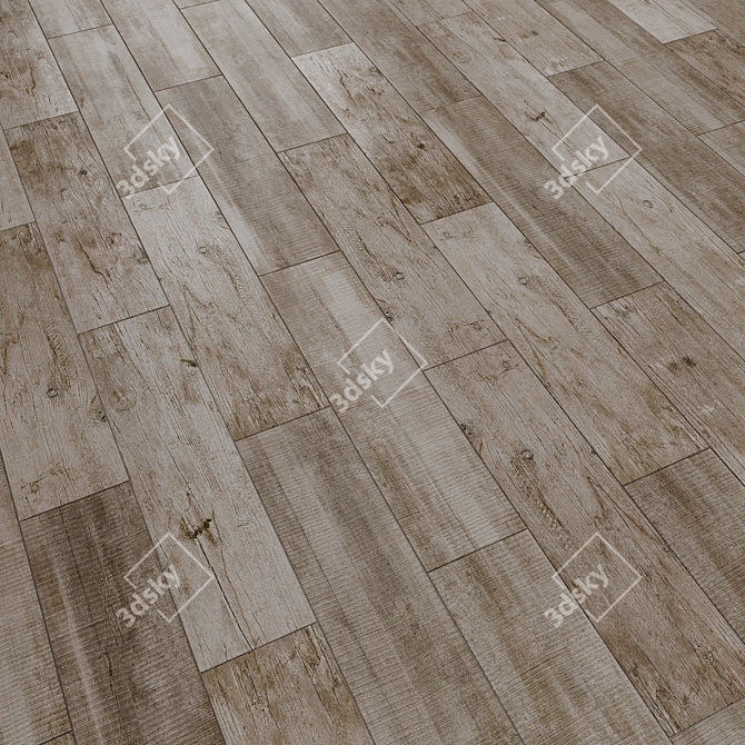 Antique Wood Trim 20x80 Grey & Beige 3D model image 1