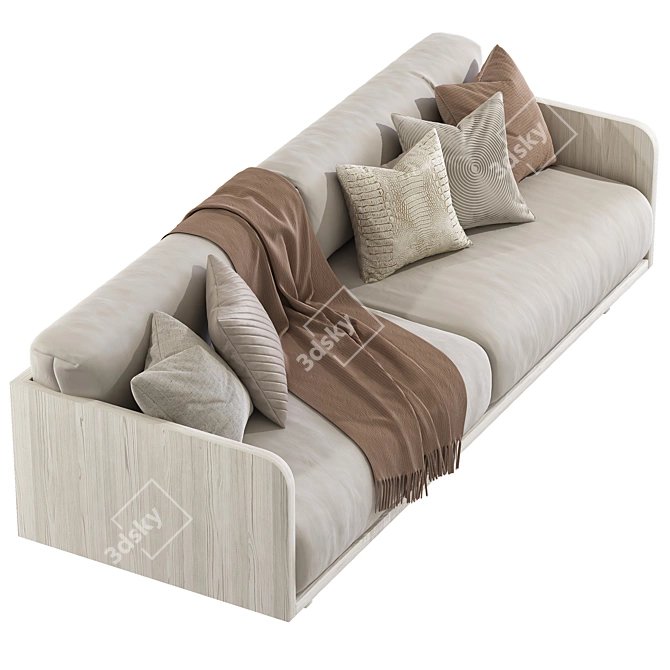 Modern Carter Sofa Settee Home 3D model image 6