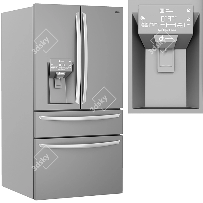 LG Kitchen Appliances Bundle Kit 3D model image 5