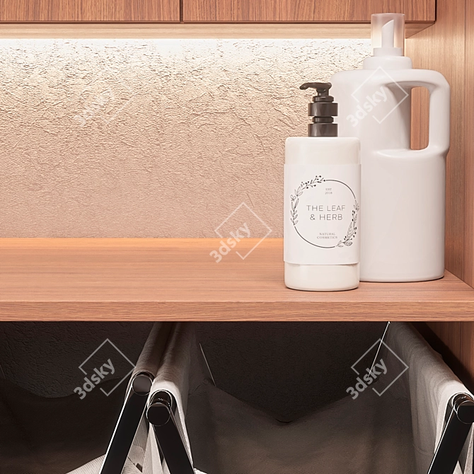 Laundry Room Decor Set 3D model image 4