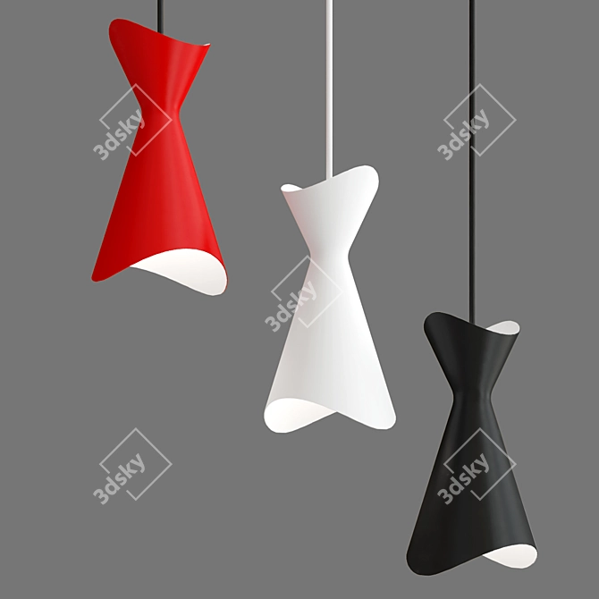 Graceful NINOTCHKA Pendant Lamps 3D model image 2