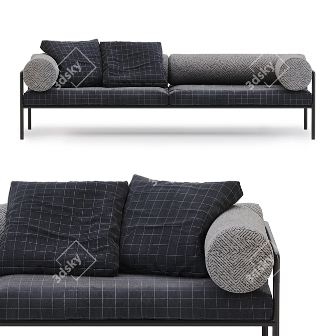 Elegant Agra Outdoor Sofa 3D model image 4