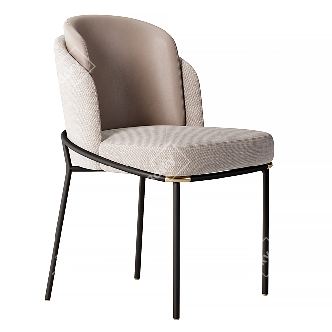  Elegant Minotti Fil Noir Chair 3D model image 1