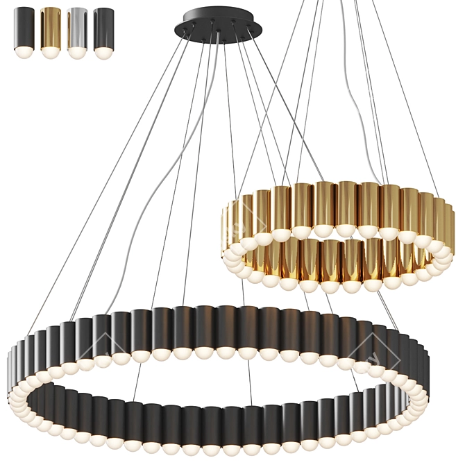  Modern Carousel Pendant Light 3D model image 1