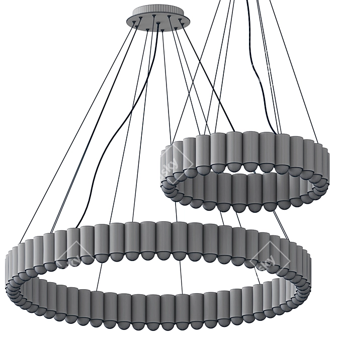  Modern Carousel Pendant Light 3D model image 2