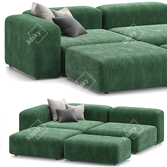 Modern Sofas 3D Model Megrey 3D model image 2