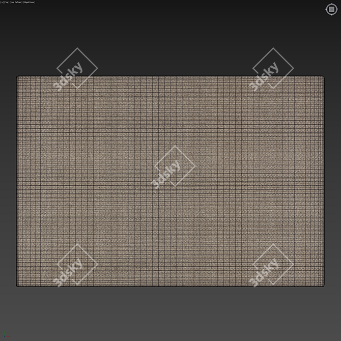 Braided Wool Rug, 3K Textures 3D model image 4