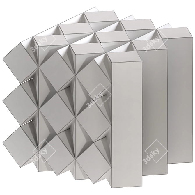 Sleek Modern Graft Side Table 3D model image 2
