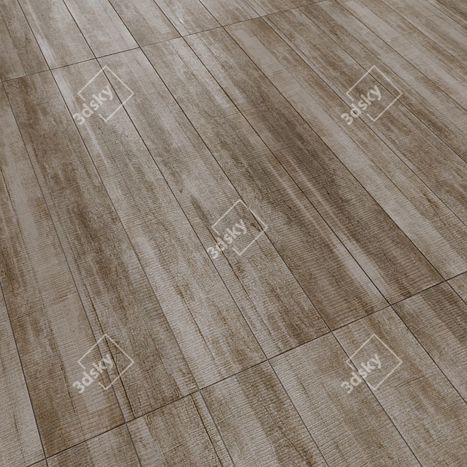 Vintage Wood Trim Tile Set 3D model image 1