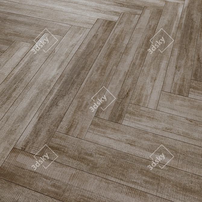 Vintage Wood Trim Tile Set 3D model image 3