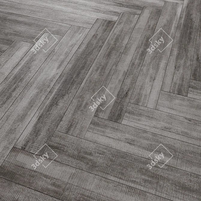 Vintage Wood Trim Tile Set 3D model image 4