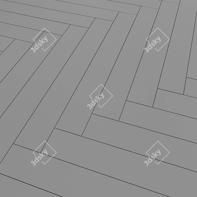 Vintage Wood Trim Tile Set 3D model image 5
