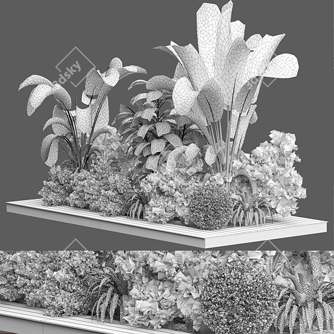 Versatile Outdoor Plant 3D Model 3D model image 3