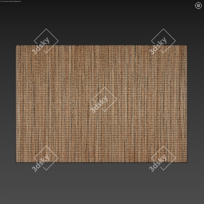 Jute Braided 3D Carpet Set 3D model image 4