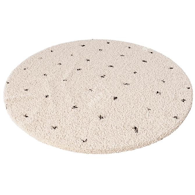 Berber-style Ava Rug, Round 3D model image 3