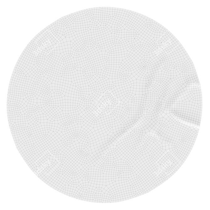 Berber-style Ava Rug, Round 3D model image 4