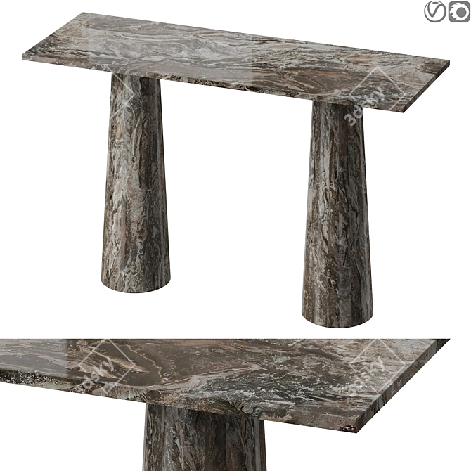 Sleek Baker Zora Console Elegance 3D model image 1