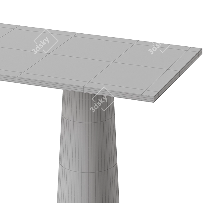 Sleek Baker Zora Console Elegance 3D model image 4