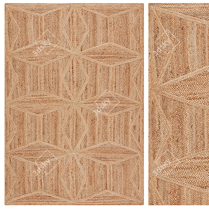 Braided Jute Frame Set 3D model image 2