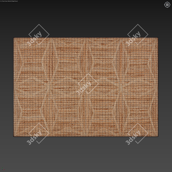 Braided Jute Frame Set 3D model image 4