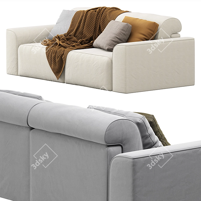  Baivin Soft Light Corner Sofa 3D model image 4