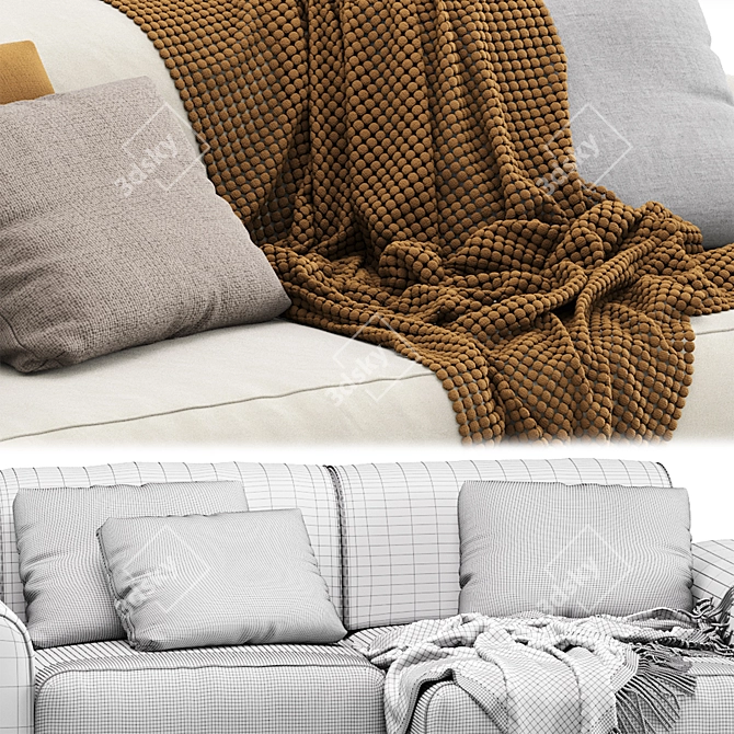  Baivin Soft Light Corner Sofa 3D model image 7