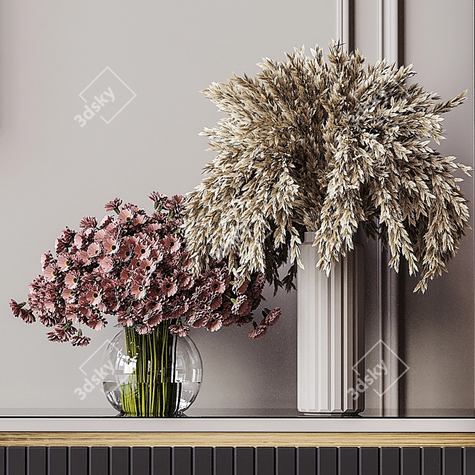Sleek TV Wall Design - 3dsmax 3D model image 3