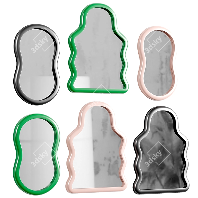 Waverly Chic Mirror Set 3D model image 1