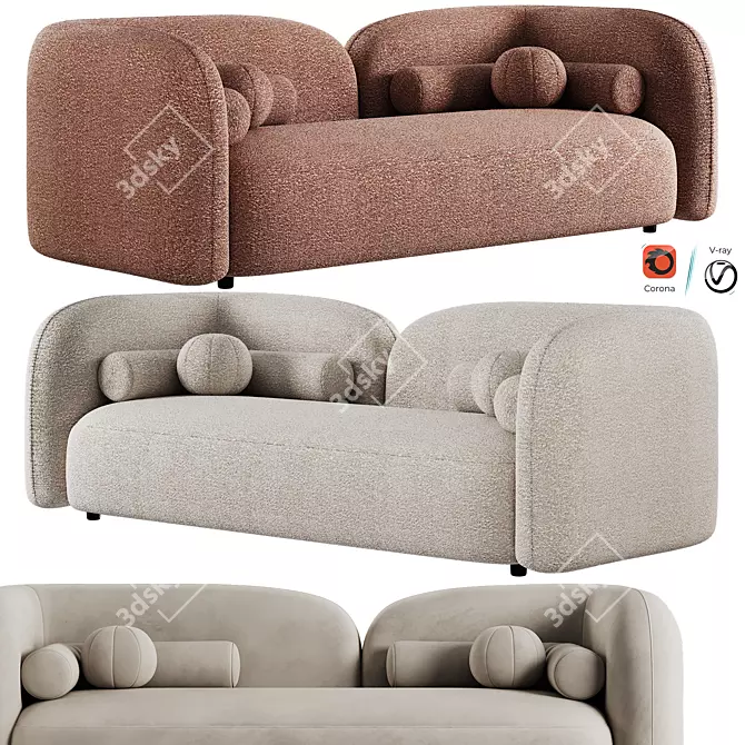 Modern Bodrum Sofa Set Concept 3D model image 1