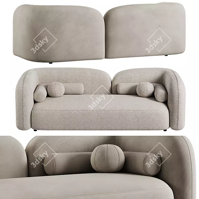Modern Bodrum Sofa Set Concept 3D model image 2