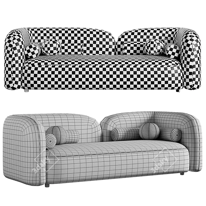 Modern Bodrum Sofa Set Concept 3D model image 3
