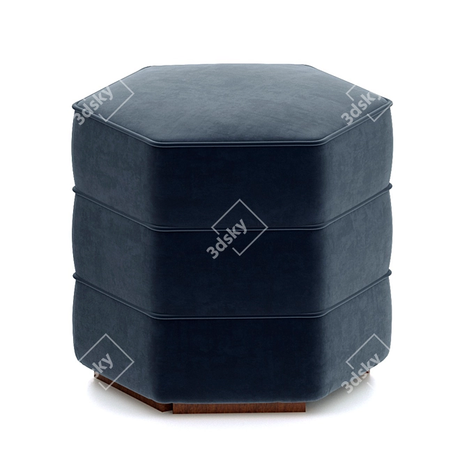 Modern Henri Armchair & Lyla Footstool 3D model image 4