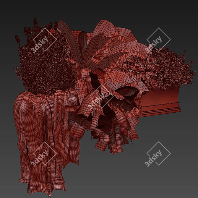 Premium Indoor Balcony Plant Collection 3D model image 6