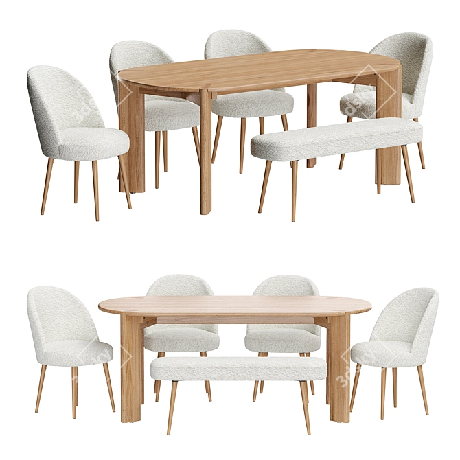 La Redoute Interieurs Dining Set 3D model image 10