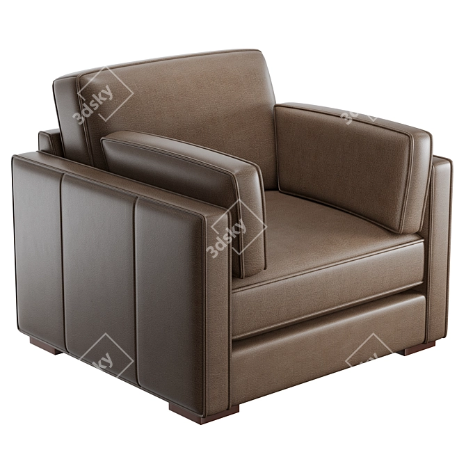 Elegant Romiah Stationary Chair 3D model image 1