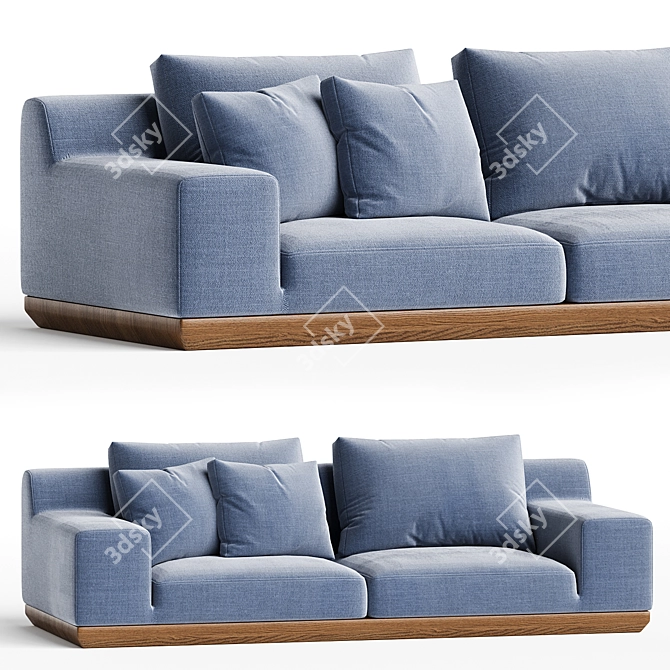 Stylish and Comfortable Alba Sofa 3D model image 1