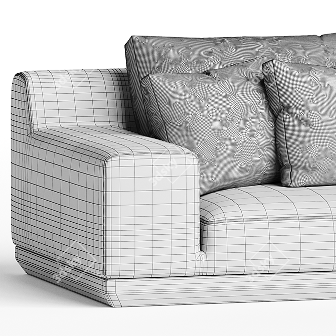 Stylish and Comfortable Alba Sofa 3D model image 3