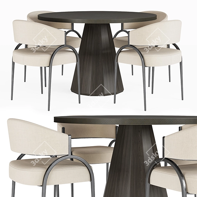 Sleek Seren Entry and Bahati Chair 3D model image 1