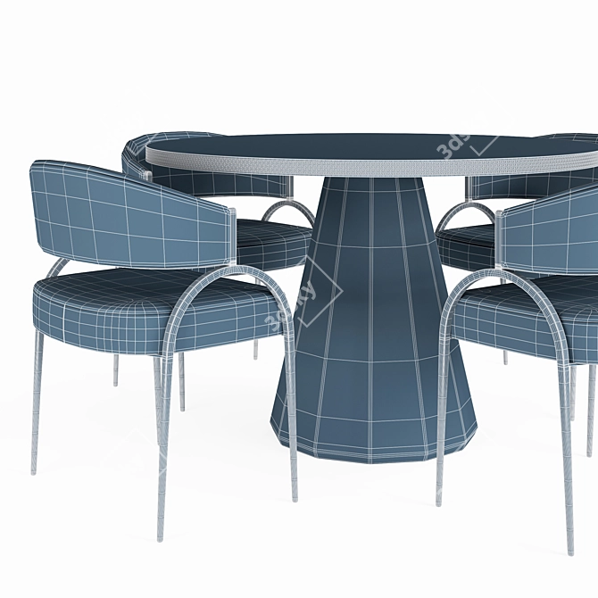 Sleek Seren Entry and Bahati Chair 3D model image 6