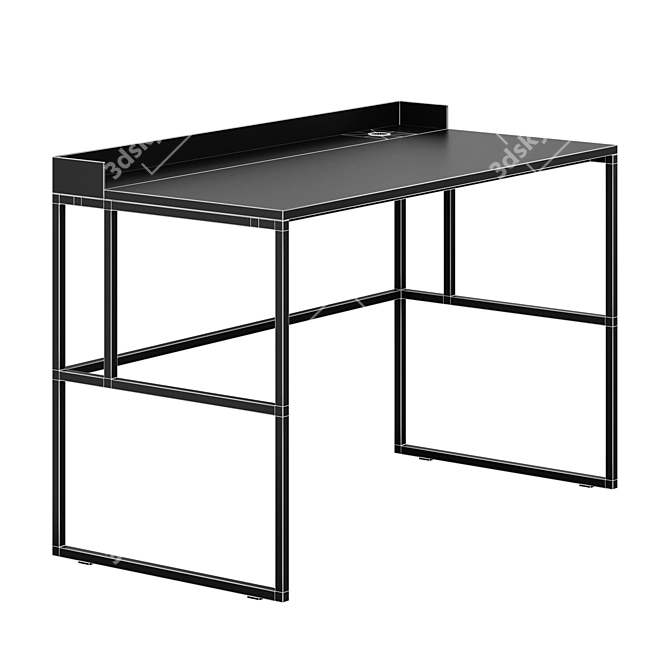 Minimalist Writing Desk Duo 3D model image 3