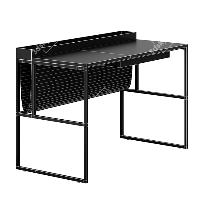 Minimalist Writing Desk Duo 3D model image 5