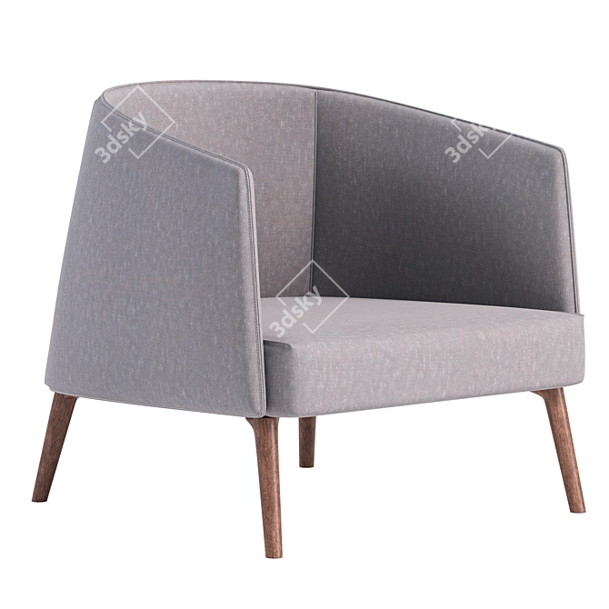 Sleek Modern Armchair 2017 Model 3D model image 3